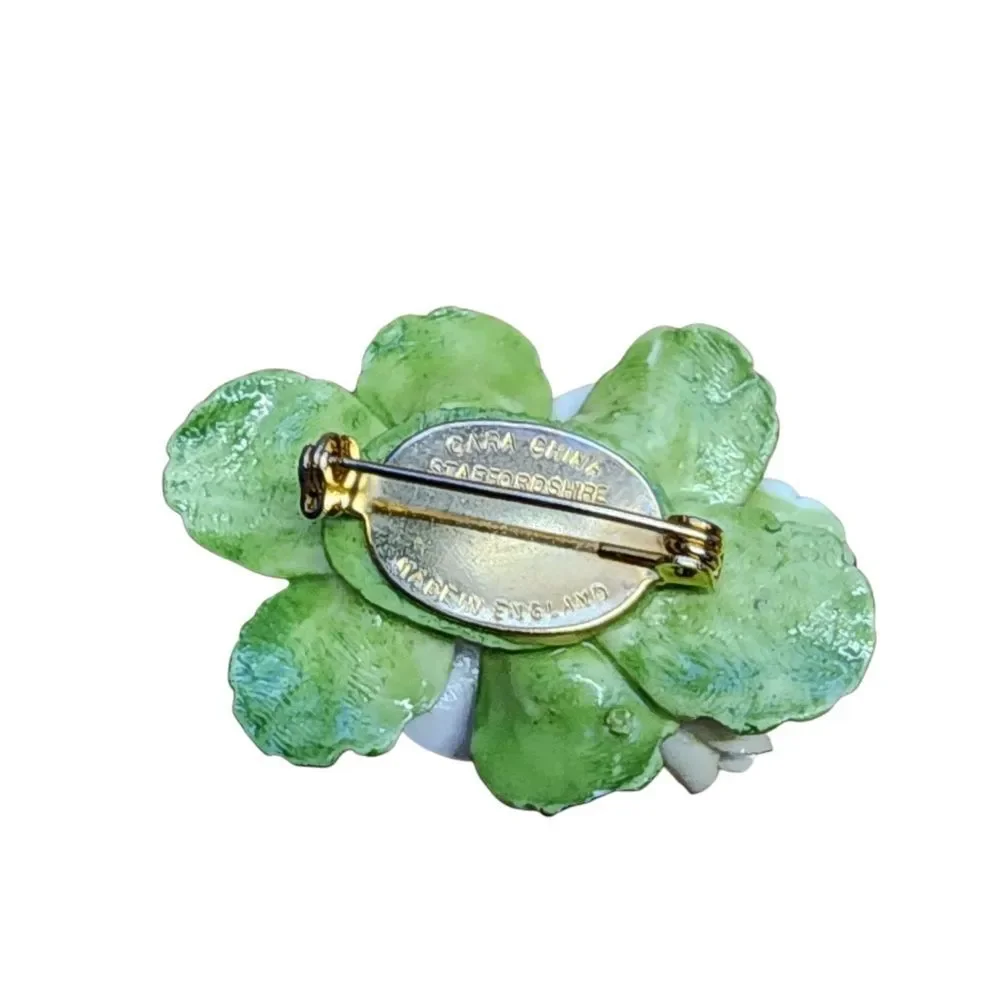 Cara Staffordshire Pansy Flower Brooch